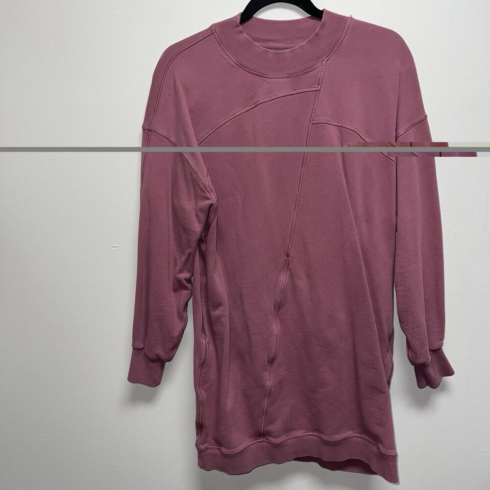 Lululemon broken beats sweater dress plumful french terry womens size 4 small